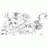 Схема узла: Топливный бак (CBF600S8/SA8) для Honda CBF600
