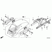 Схема узла: Заднее крыло 2 для Honda VT750 Shadow Phantom