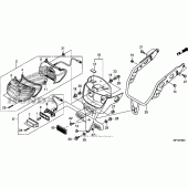 Схема вузла: Taillight + license light (2) для Honda VT1300 Sabre