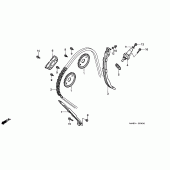 Схема узла: Цепь ГРМ и Натяжитель и Успокоитель для Honda CBR900RR CBR919RR Fireblade