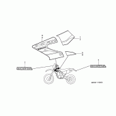 Схема узла: Наклейки (XR650R4) для Honda XR650