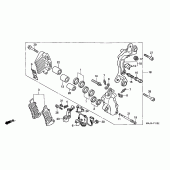 Схема узла: L. передний тормозной суппорт (ST1100A) для Honda ST1100 Pan-European