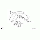 Схема узла: Переднее крыло для Honda VT125 Shadow