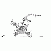Схема вузла: Впускний патрубок + injector для Honda VT1300 Interstate