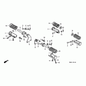 Схема вузла: Підніжки для Honda VT1100 Shadow ACE