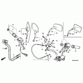 Схема вузла: Пульт управління рульовой для Honda VTX1300