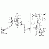 Схема вузла: Задній гальмівний циліндр для Honda XL650 Transalp