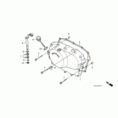 Схема вузла: Права кришка картера для Honda VT600 Shadow VLX