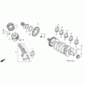 Схема узла: Коленчатый вал и Поршень для Honda CBR600 CBR600FR Racing Edition