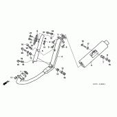 Схема узла: Выхлопная система для Honda CBR125