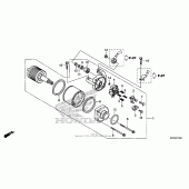 Схема узла: Стартер электрический для Honda CRF250 CRF250L