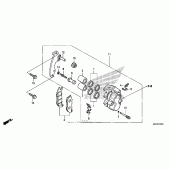 Схема вузла: Передній гальмівний супорт для Honda CRF250 CRF250L