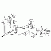 Схема вузла: Ручка керма & Пульт управління рульовой & Троси (XL125V7 / 8) для Honda XL125 Varadero