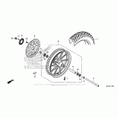 Схема вузла: Переднє колесо для Honda CMX500 Rebel