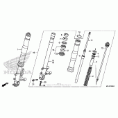 Схема узла: Вилка передней оси для Honda CBR600 CBR600RR