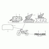 Схема вузла: Label read the manual для Honda XR600