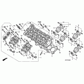 Схема вузла: Головка циліндра для Honda CB600F Hornet