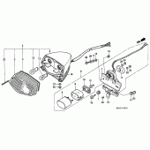 Схема узла: Задний фонарь (Стоп-сигнал) (NV400C/600C) для Honda NV400 Shadow