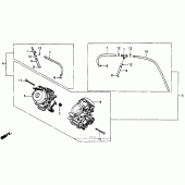 Схема узла: Карбюратор для Honda VT600 Shadow VLX