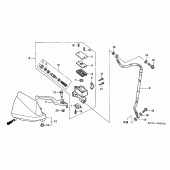 Схема вузла: Передній гальмівний циліндр (DK / ED / U) для Honda XR400