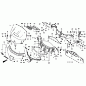 Схема вузла: вітрове скло (GL1800A4 / A5) (GL18006 / 7/8) для Honda GL1800 Gold Wing