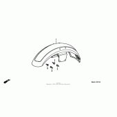 Схема вузла: Переднє крило для Honda VT1100 Shadow Spirit