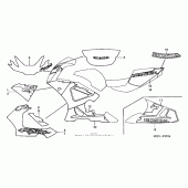 Схема вузла: Stripe + mark (cbr900re`01) для Honda CBR900RR CBR929RR Fireblade