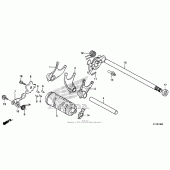 Схема вузла: Копірний вал & Вилки & Вал перемикання для Honda CMX250 Rebel