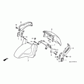 Схема узла: Переднее крыло (ST1100AT/AV/AW) для Honda ST1100 Pan-European