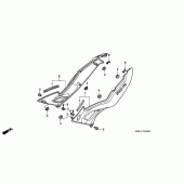 Схема вузла: Бічний обтічник для Honda CBR600 CBR600F