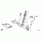 Схема узла: Рулевая траверса для Honda GL1800 Gold Wing