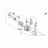 Схема вузла: Передній гальмівний супорт для Honda CBF250