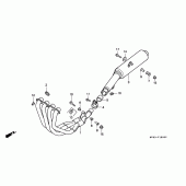 Схема вузла: Вихлопна система для Honda CBR600 CBR600F