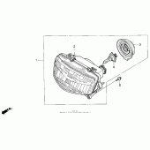 Схема вузла: Фара для Honda CBR600 CBR600F2