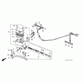 Схема узла: Главный цилиндр сцепления для Honda GL1500 Gold Wing Special Edition