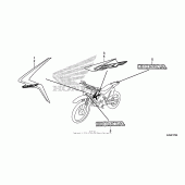 Схема вузла: Mark + stripe для Honda CRF125 CRF125F