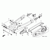 Схема вузла: Задній важіль (Маятник) для Honda CBF250
