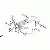 Схема вузла: Переднє крило (2) для Honda VT1300 Sabre