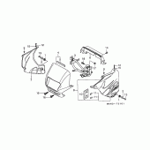 Схема узла: Cowling comp (2) для Honda NX500 Dominator