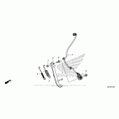 Схема вузла: Бічна підніжка для Honda CMX500 Rebel