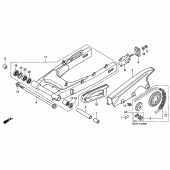 Схема вузла: Задній важіль (Маятник) для Honda CBR1000 CBR1000F