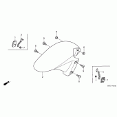 Схема вузла: Переднє крило (CBR600RR3 / 4) для Honda CBR600 CBR600RR