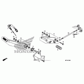 Схема вузла: Pedal (1) для Honda VT1300 Sabre