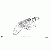 Схема вузла: Переднє крило для Honda CRF230 CRF230M