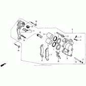 Схема вузла: Передній гальмівний супорт для Honda NX250