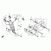 Схема узла: Задняя подвеска для Honda CBR600 CBR600F