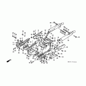 Схема узла: Выхлопная система (GL1500J/K/L/AM/AN) для Honda GL1500 Gold Wing Aspencade