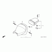 Схема вузла: Сидіння (vtx1800n) для Honda VTX1800