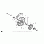 Схема вузла: Front Wheel (2) для Honda VT1300 Fury