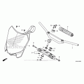 Схема вузла: Верхня траверса & Кліпон керма для Honda CRF450 CRF450R